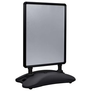 vidaXL Soporte para carteles A1 base de agua aleación aluminio negro