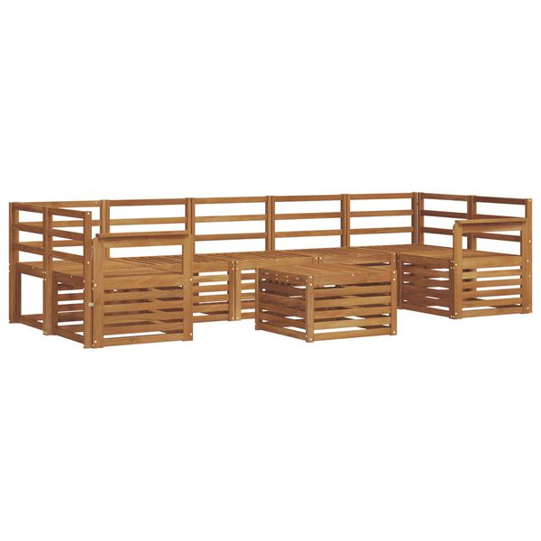 vidaXL Juegos de sof&aacute;s 8 pcs Natural Madera de Acacia S&oacute;lida