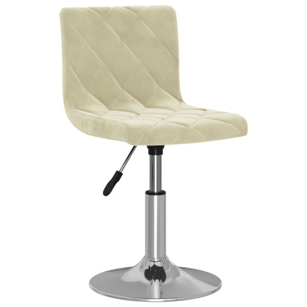 vidaXL Sillas de comedor giratorias 2 uds terciopelo crema