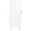 vidaXL Aparador de madera contrachapada blanco brillante 69,5x34x90 cm