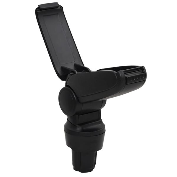 vidaXL Reposabrazos para coche ABS negro 13x33x(33-49) cm