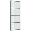 vidaXL Puerta corredera con set herrajes vidrio ESG aluminio 76x205 cm