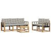 vidaXL Conjunto de sof&aacute;s de exterior 6 uds. Blanco y Gris Claro