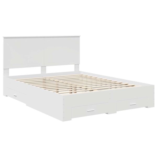 vidaXL Estructura de cama con caj&oacute;n 150 x 200 cm Madera de ingenier&iacute;a