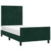 vidaXL Estructura cama sin colch&oacute;n terciopelo verde oscuro 100x200 cm