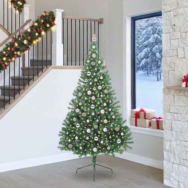 vidaXL &Aacute;rbol de Navidad Artificial Preiluminado Verde 240 cm PVC