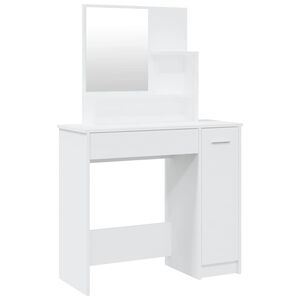 vidaXL Tocador con espejo blanco 86,5x35x136 cm