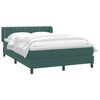 vidaXL Cama box spring con colch&oacute;n terciopelo verde oscuro 140x220 cm