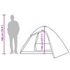 vidaXL Tienda de campa&ntilde;a igl&uacute; para 4 personas impermeable verde oliva