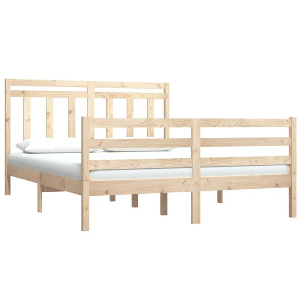 vidaXL Estructura de cama madera maciza 150x200 cm
