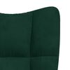 vidaXL Sill&oacute;n de relax de terciopelo verde oscuro