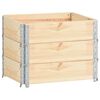 vidaXL Arriates de madera maciza de pino 3 unidades 60x80 cm
