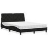 vidaXL Cama con colch&oacute;n tela negro 140x190 cm