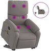 vidaXL Sill&oacute;n de masaje el&eacute;ctrico reclinable elevable tela taup&eacute;