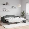 vidaXL Sof&aacute; cama nido tela gris oscuro 90x190 cm