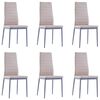 vidaXL Conjunto de mesa y sillas de comedor 7 piezas color capuchino