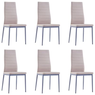 vidaXL Conjunto de mesa y sillas de comedor 7 piezas color capuchino