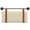 vidaXL Cabecera Colgante Liso Crema 100 x 55 x 5 cm PU antiguo