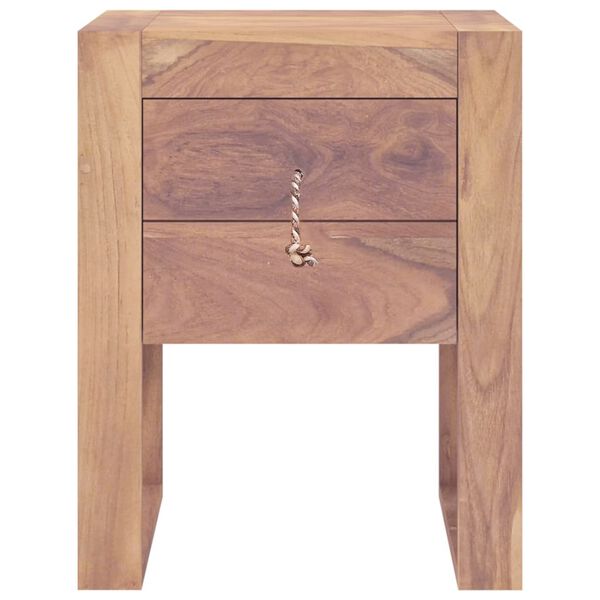 vidaXL Mesita de noche de madera maciza de teca 40x30x50 cm