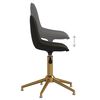 vidaXL Sillas de comedor giratorias 4 unidades terciopelo gris oscuro