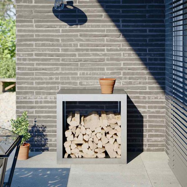 vidaXL Leñero acero galvanizado 60x40x60 cm