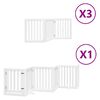 vidaXL Puerta de perros plegable 15 paneles madera &aacute;lamo blanca 750 cm
