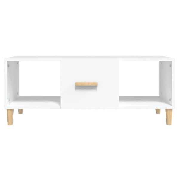 vidaXL Mesa de centro madera contrachapada blanco 102x50x40 cm
