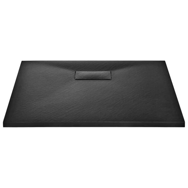 vidaXL Plato de ducha SMC negro 90x80 cm
