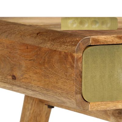 vidaXL Mesa de centro de madera de mango maciza 90x50x40 cm