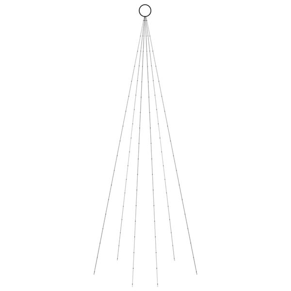 vidaXL &Aacute;rbol de Navidad en asta de bandera 108 LED de colores 180 cm