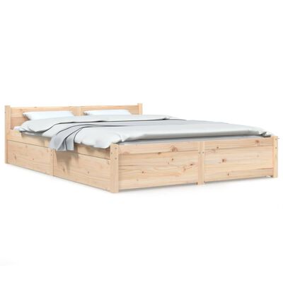 vidaXL Estructura de cama con cajones king size 150x200 cm