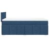 vidaXL Cama box spring con colch&oacute;n tela azul 100x200 cm