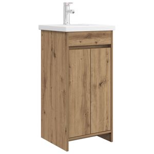 vidaXL Vanidad de ba&ntilde;o con lavabo Roble artisan 42 x 40 x 84,5 cm