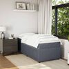 vidaXL Cama box spring con colch&oacute;n terciopelo gris oscuro 90x200 cm