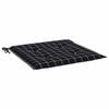 vidaXL Cojines de silla de jard&iacute;n 4 uds tela a cuadros negro 40x40x4cm
