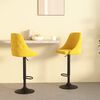 vidaXL Taburetes de cocina 2 unidades terciopelo amarillo mostaza