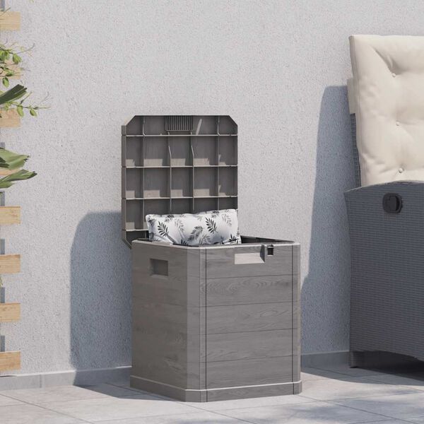 vidaXL Caja de almacenamiento de jardín 90 L marrón