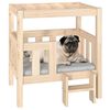 vidaXL Cama para perros madera maciza de pino 65,5x50,5x70 cm
