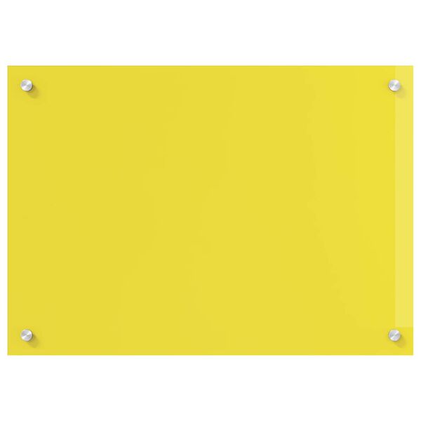 vidaXL Salpicadero de cocina Amarillo 70 x 60 cm vidrio templado