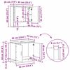 vidaXL Juego de muebles de ba&ntilde;o 3 pcs Roble Negro Madera de ingenier&iacute;a