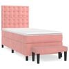 vidaXL Cama box spring con colch&oacute;n terciopelo rosa 100x200 cm