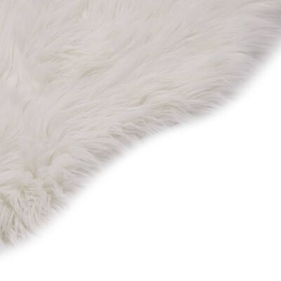 vidaXL Alfombra de piel de oveja sintética blanco 60x90 cm