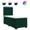 vidaXL Cama box spring con colch&oacute;n terciopelo verde oscuro 80x200 cm