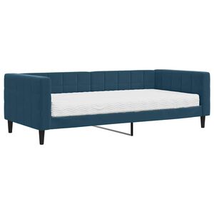 vidaXL Sof&aacute; cama con colch&oacute;n terciopelo azul 90x200 cm