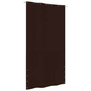 vidaXL Toldo pantalla para balc&oacute;n tela oxford marr&oacute;n 140x240 cm