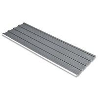 vidaXL Panel para tejado acero galvanizado gris 12 unidades