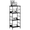 vidaXL Estante de libros Roble Negro 50 x 33 x 117,5 cm