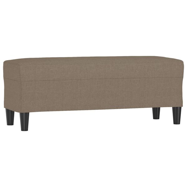 vidaXL Banco de tela gris taupe 100x35x41 cm