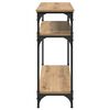 vidaXL Mesa Consola con estante Roble artesanal 100 x 29 x 75 cm