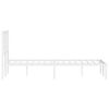 vidaXL Estructura cama sin colch&oacute;n con cabecero metal blanco 140x190cm